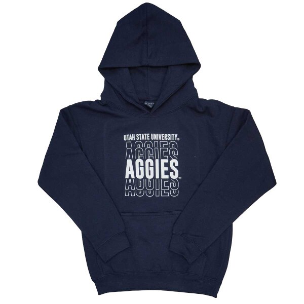 Youth Utah State University Aggies Repeated Hoodie Navy